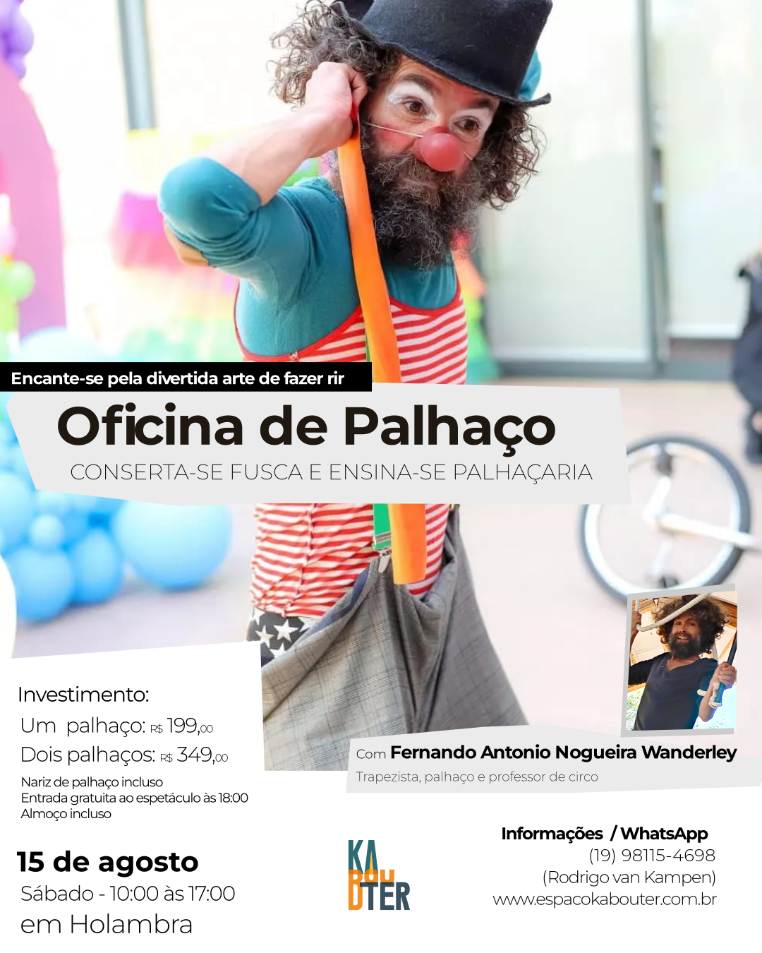 Oficina de Palhaçaria em Holambra